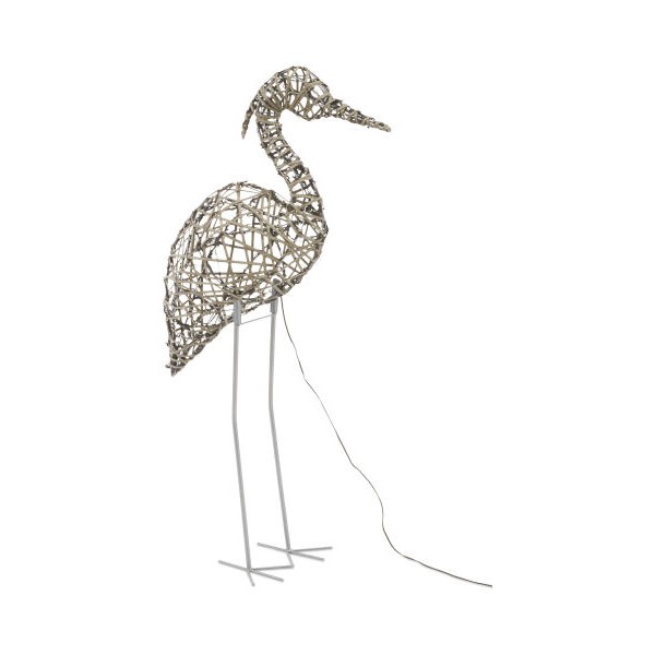 1m Grey Rattan Heron