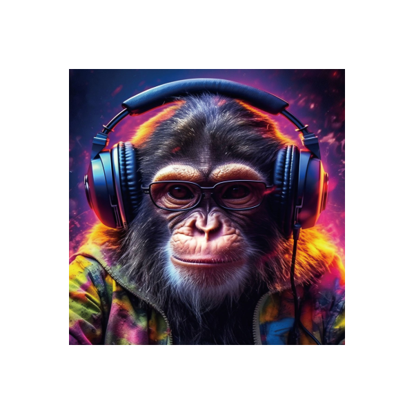 DJ Monkey Wall Art - Mini