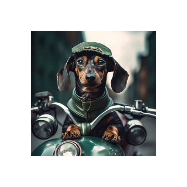 Dog In Sidecar Wall Art - Mini