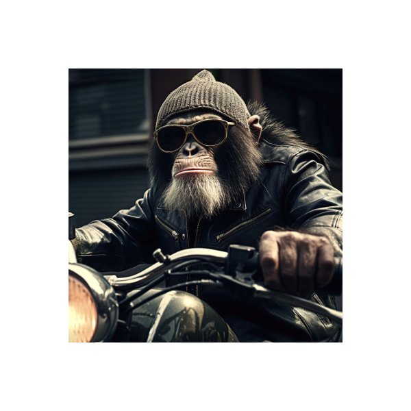 Monkey On Motorbike Wall Art - Mini