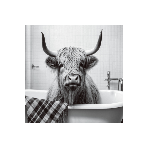 Cow In Bath Wall Art - Mini